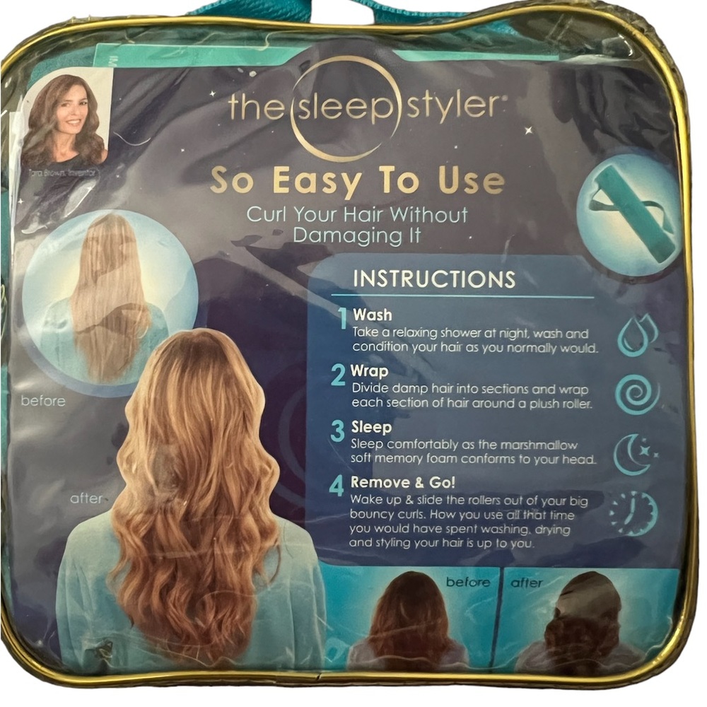 The Sleep Styler Absorbent Heat Free Rollers for long, thick or curly hair.
